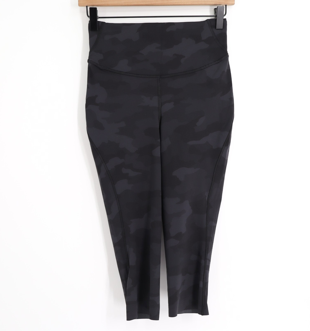 Lululemon NWT Base Pace High Rise Crop 17" Inseam 365 Camo Deep Coal Multi Sz 6